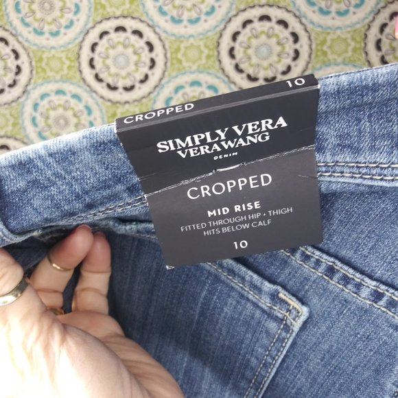 2017 Jeaniemade Size 10 Simply Vera Wang Wide Leg Flare Jeans - Picture 4 of 4